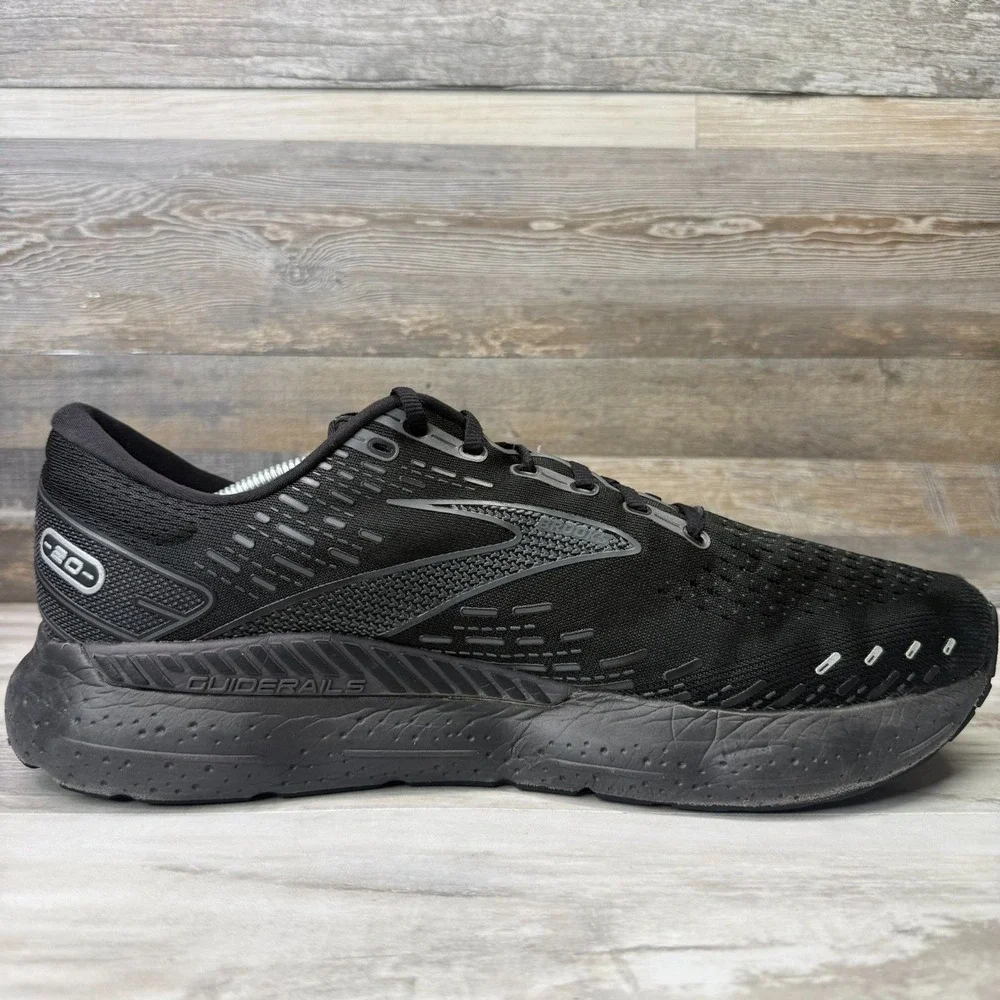 Brooks‎ Glycerin GTS 20 Men's Size 13 Wide 2E Black Running Shoes Sneakers